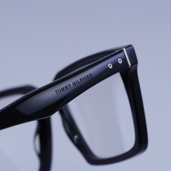 Tommy Hilfiger TH2067/S 0807 T4 Sunglasses Black Square Frame, Silver Lenses - Picture 10 of 11
